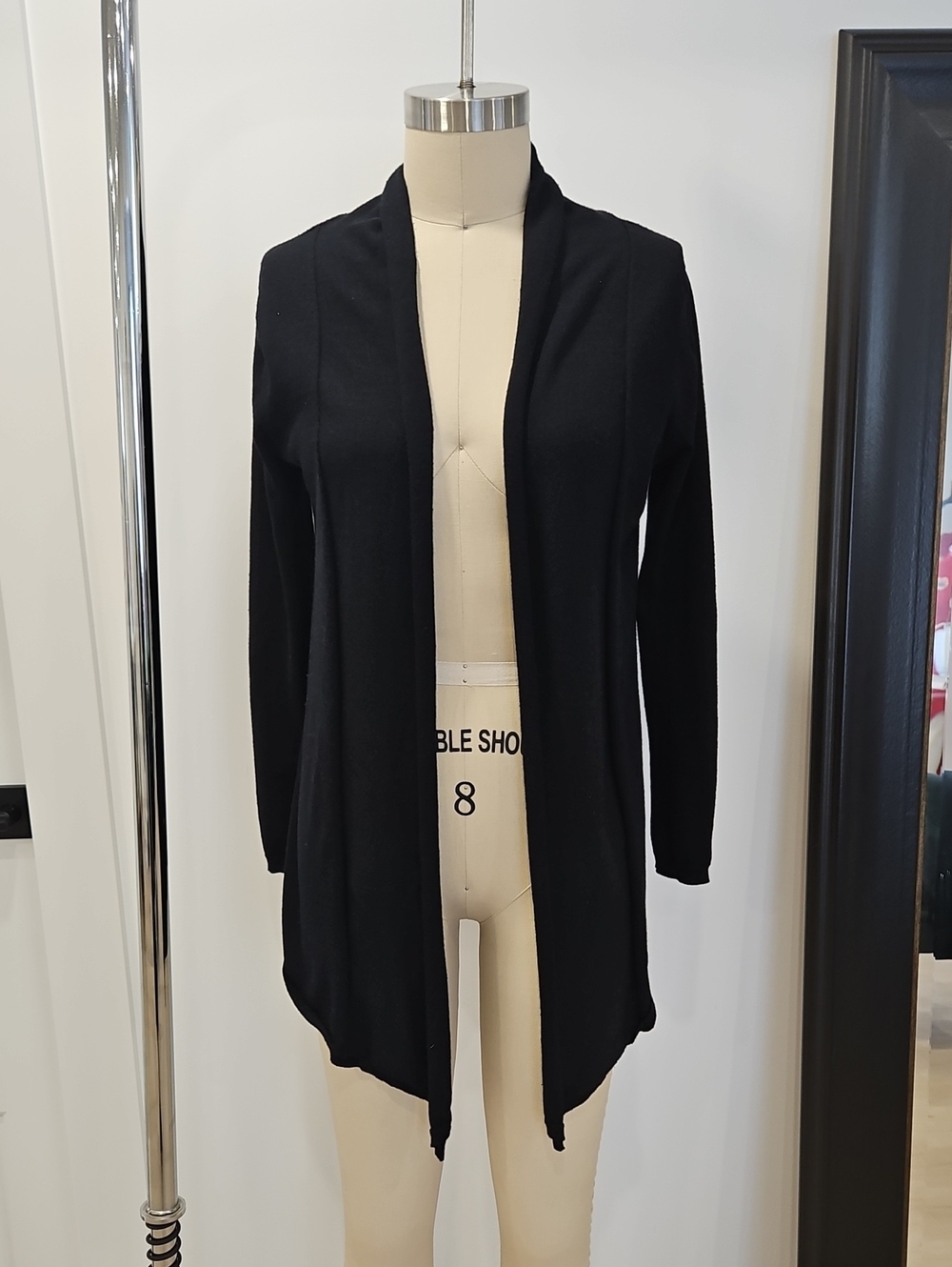 Dex Black Open-Front Women's Cardigan